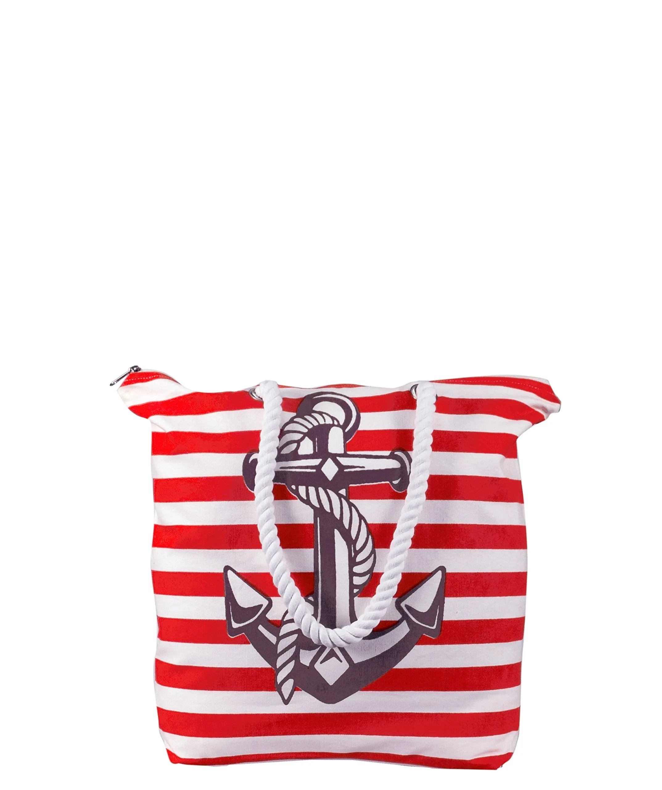 100% Cotton Anchor Print Canvas Beach Tote