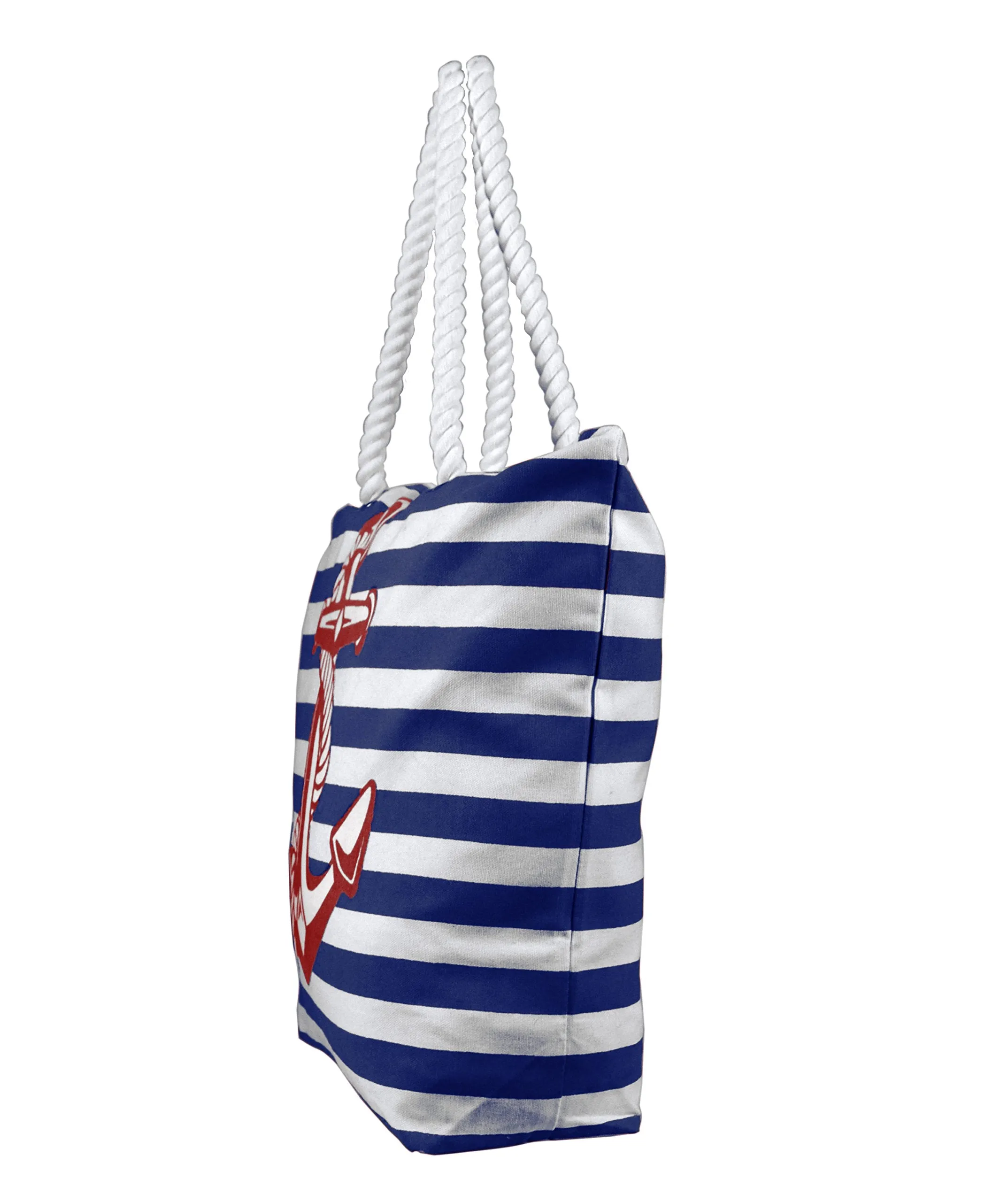 100% Cotton Anchor Print Canvas Beach Tote