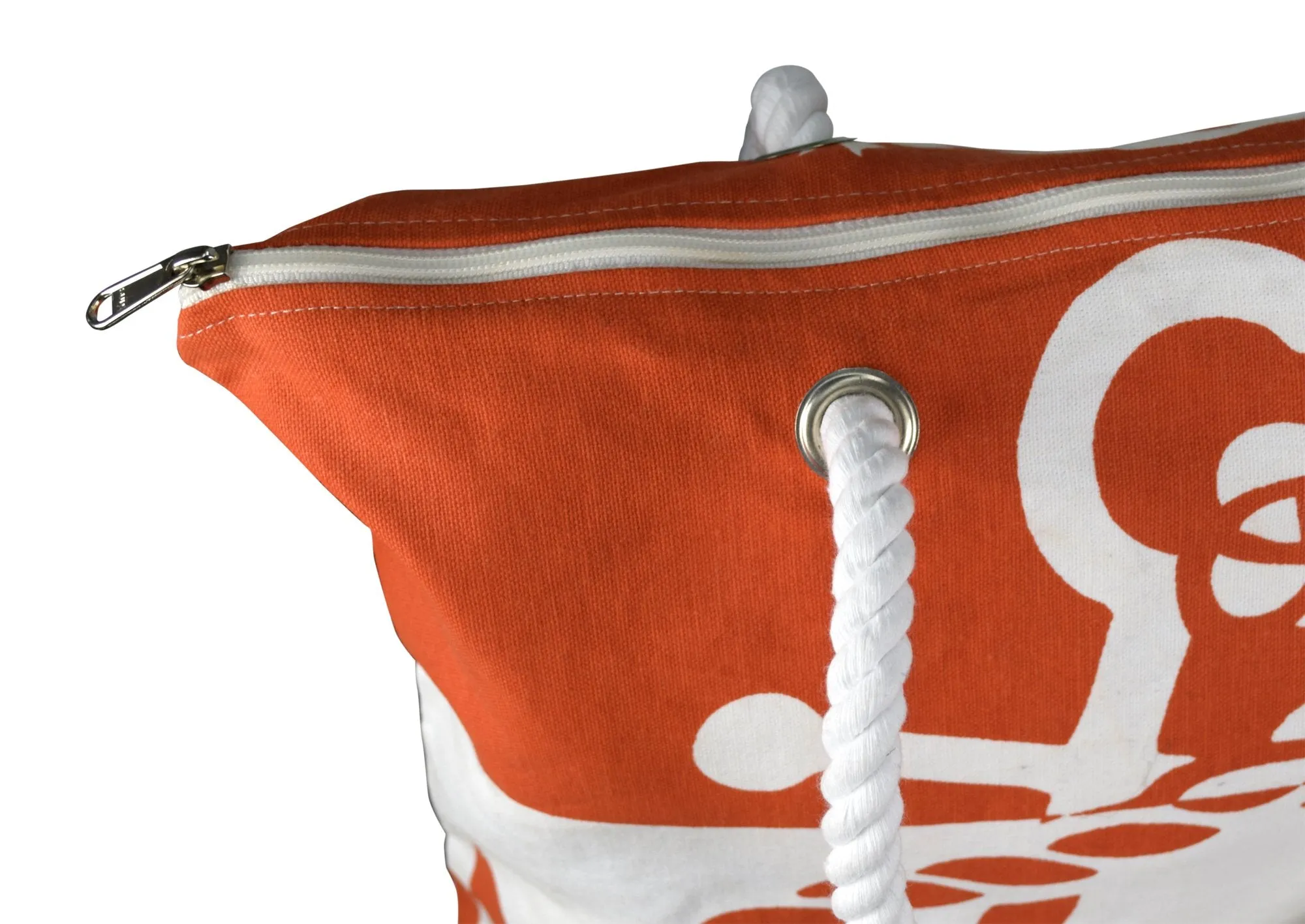 100% Cotton Anchor Print Canvas Beach Tote