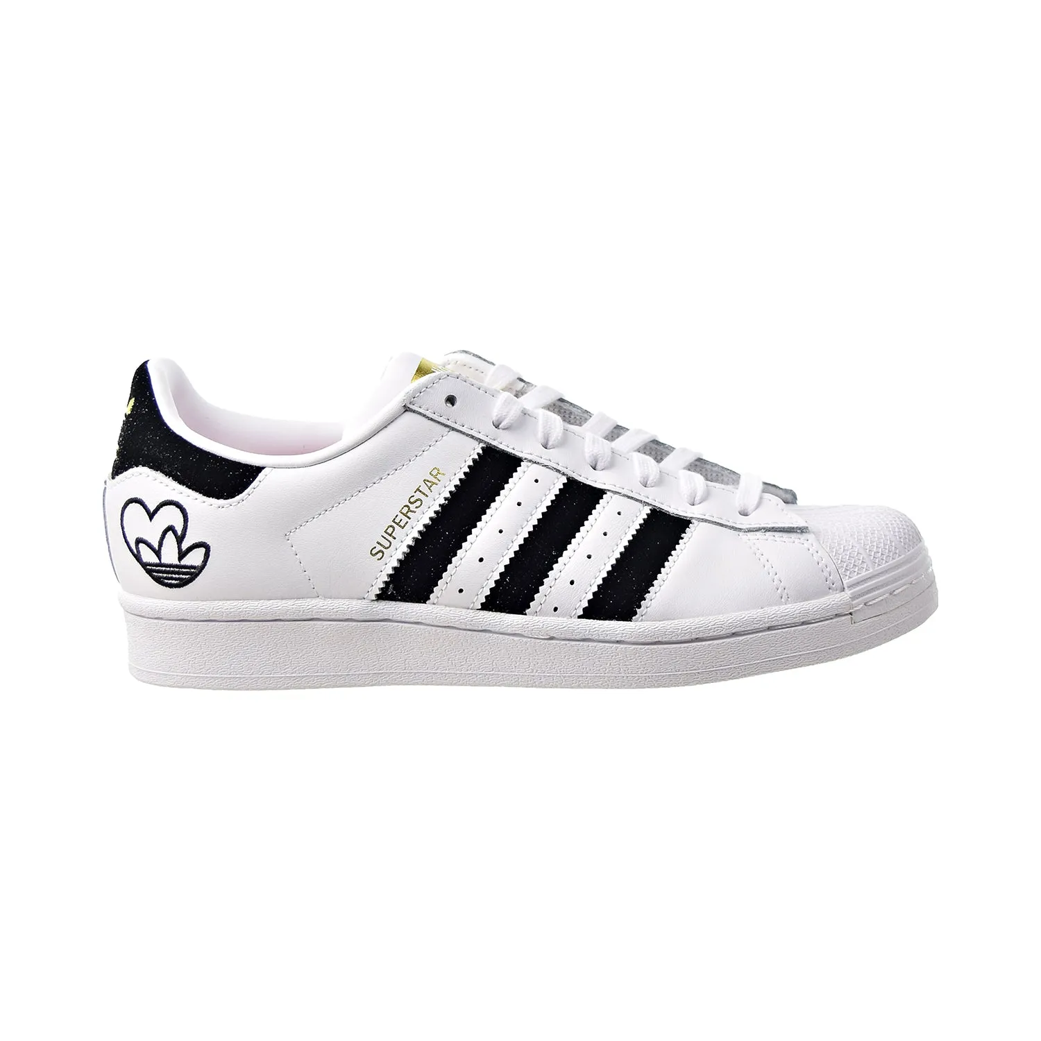 Adidas Superstar W Velvet Women's Shoes White-Black-Gold Metallic