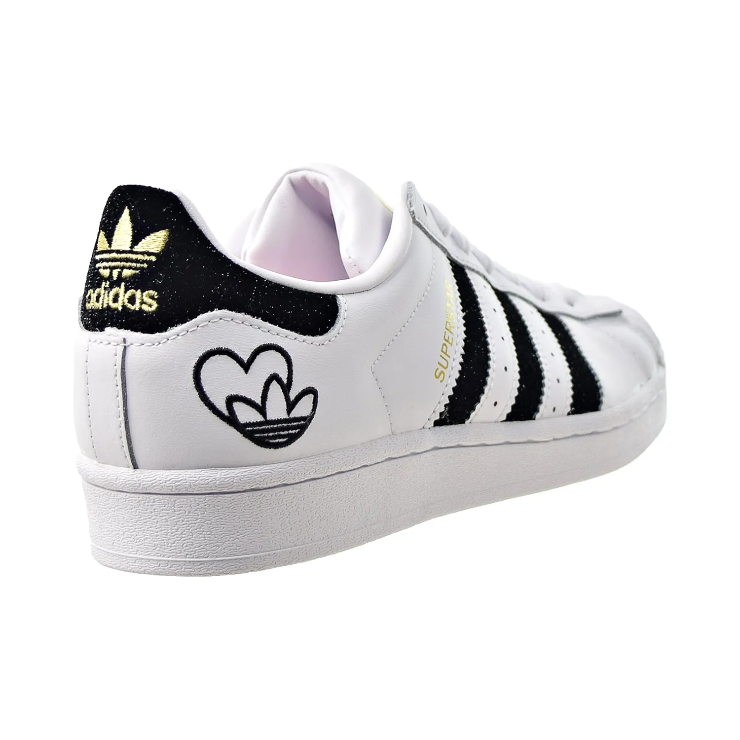 Adidas Superstar W Velvet Women's Shoes White-Black-Gold Metallic