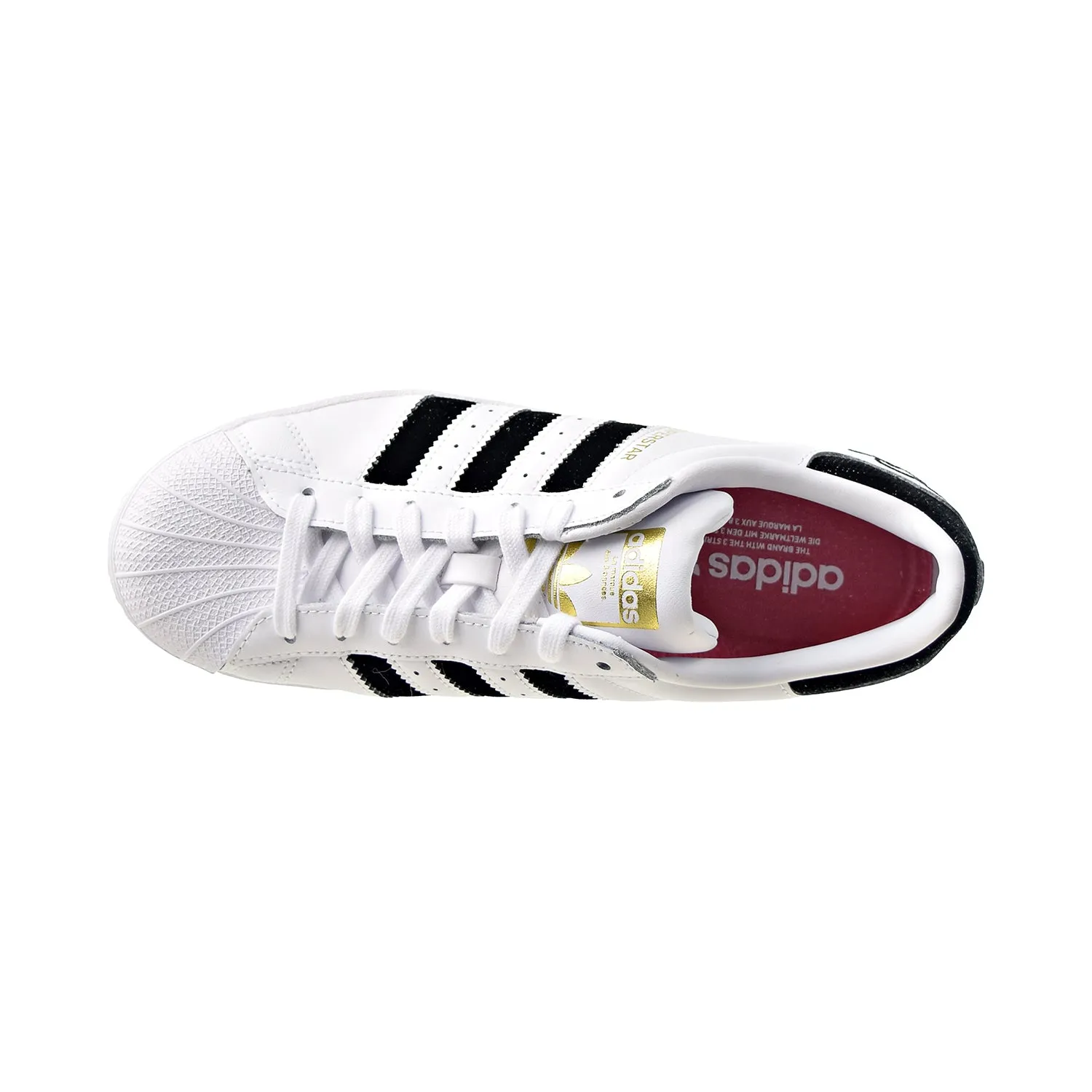 Adidas Superstar W Velvet Women's Shoes White-Black-Gold Metallic