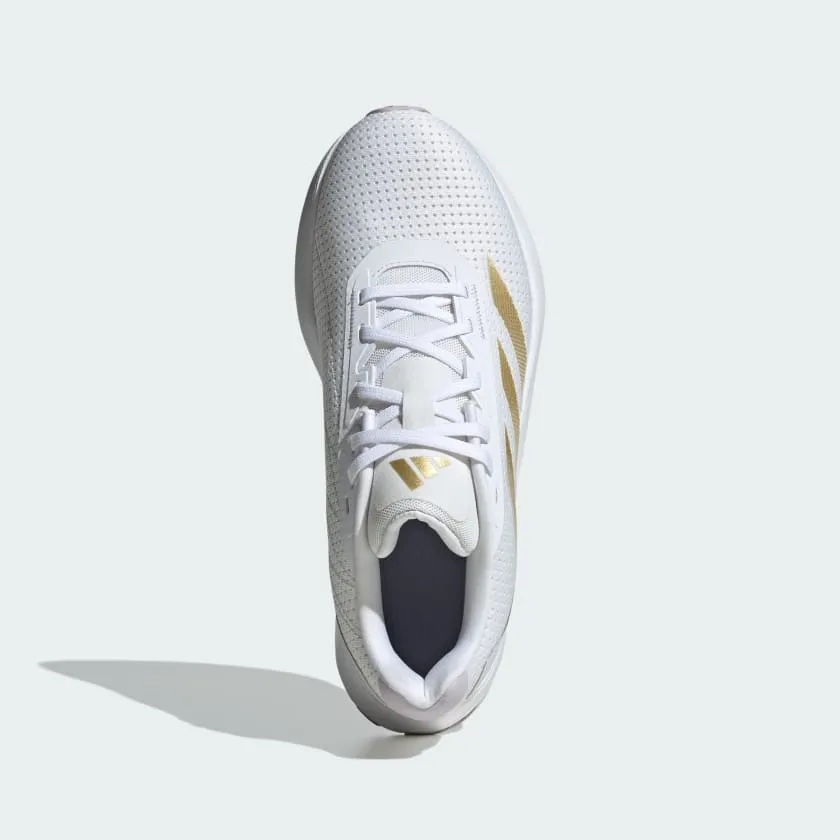 ADIDAS WOMEN'S DURAMO SL WHITE/GOLD RUNNING SHOES