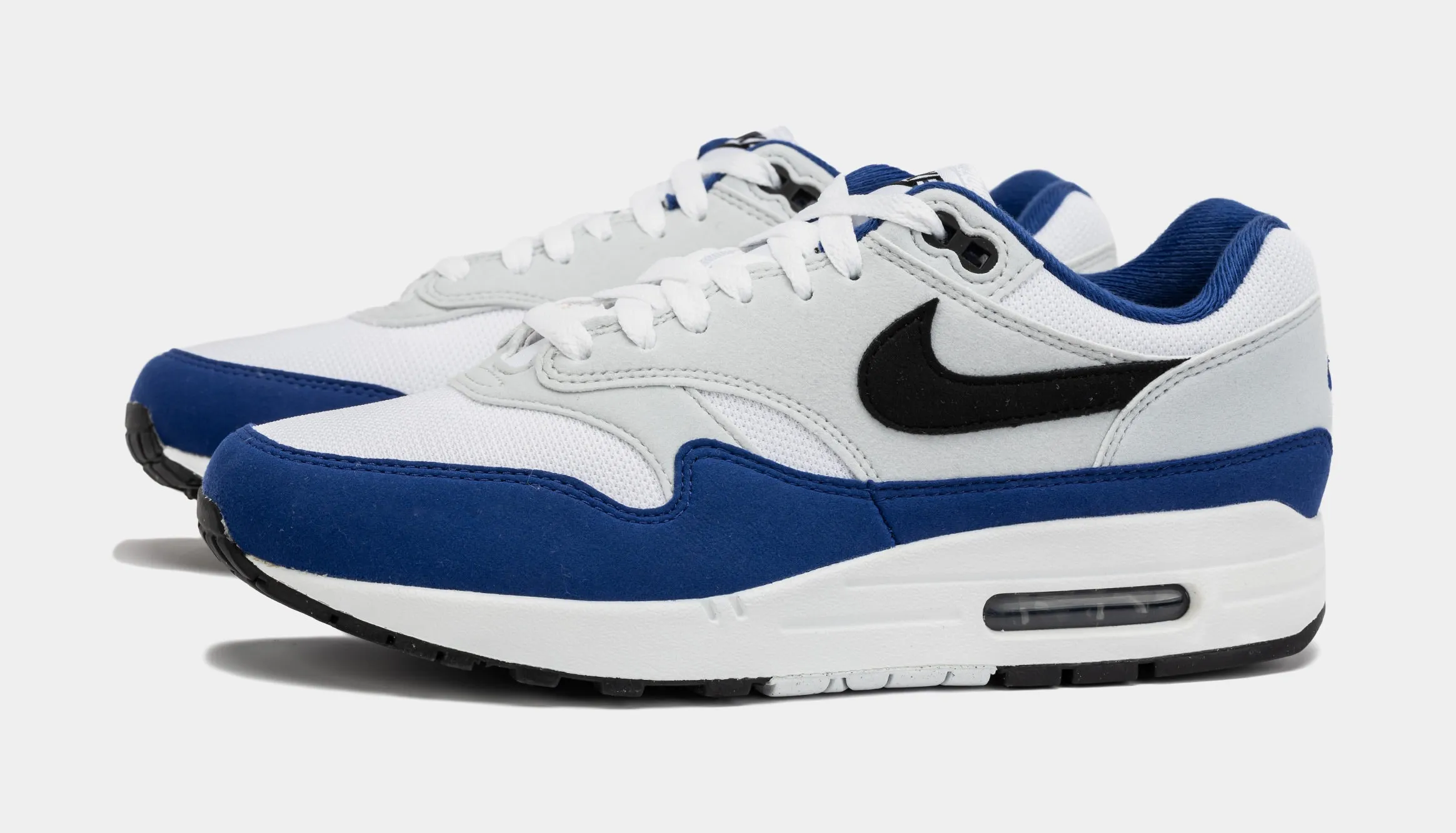 Air Max 1 Deep Royal Blue Mens Running Shoes (White/Blue)