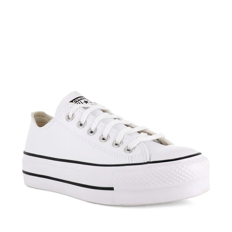 ALL STAR LIFT LOW LEATHER - WHITE BLACK WHITE