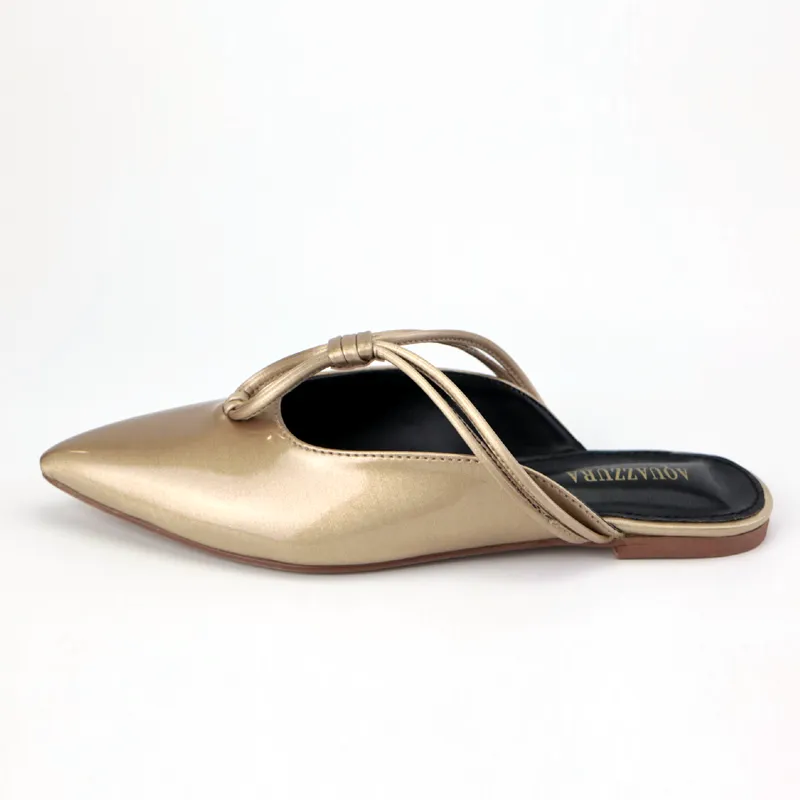 AQ Metallic Shiny  Flat Cut Shoes