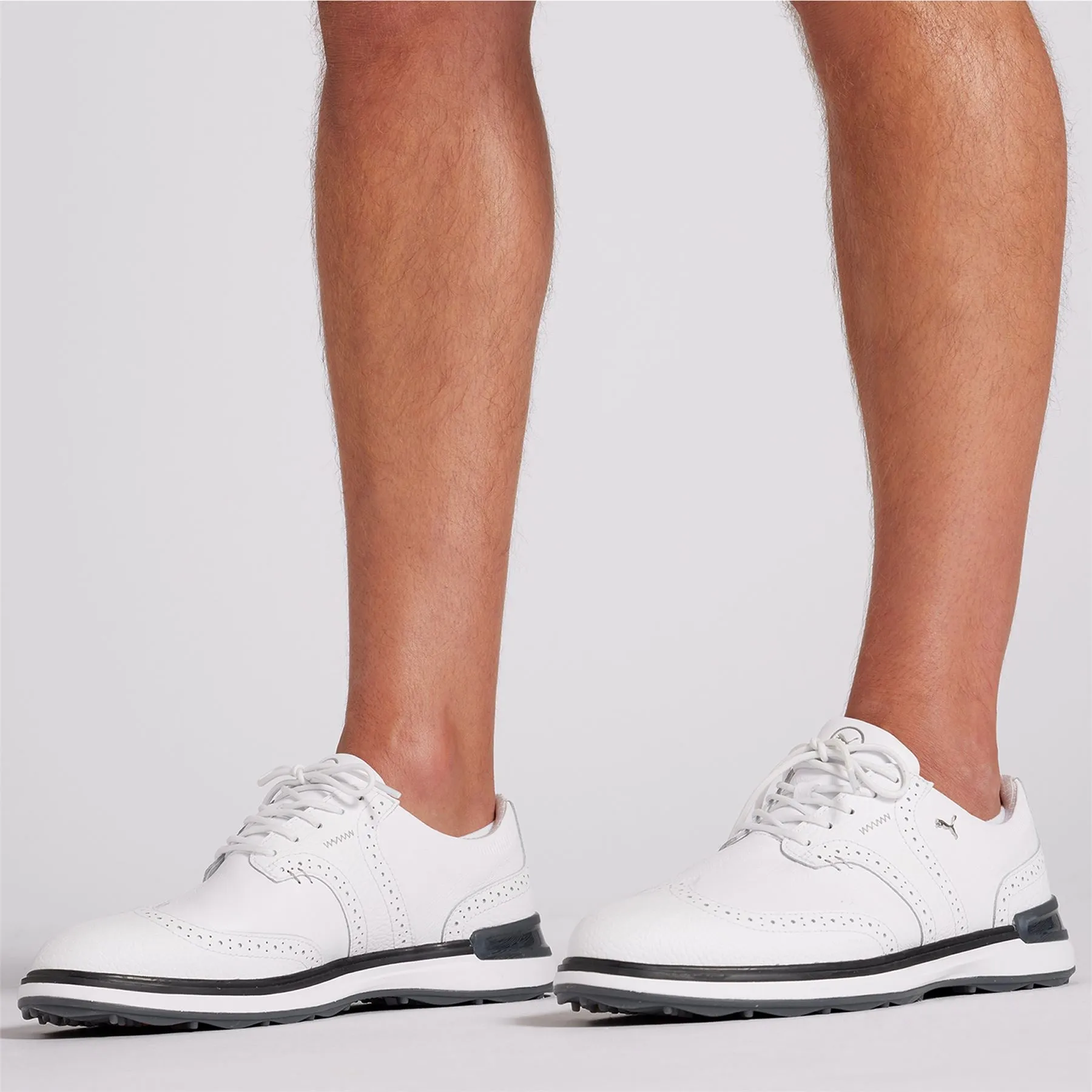 Avant Wingtip Leather Spikeless Golf Shoes White - 2024