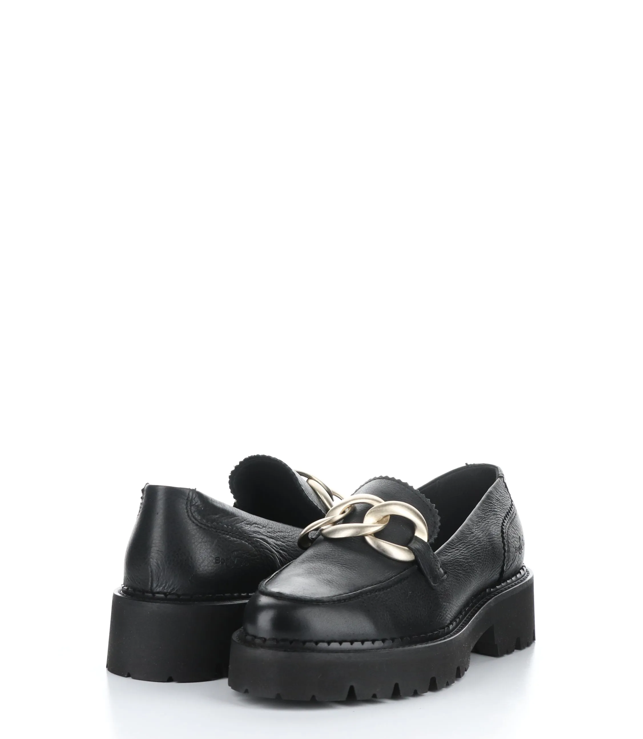 BASSE 001 Black Feel Leather Slip-on Shoes