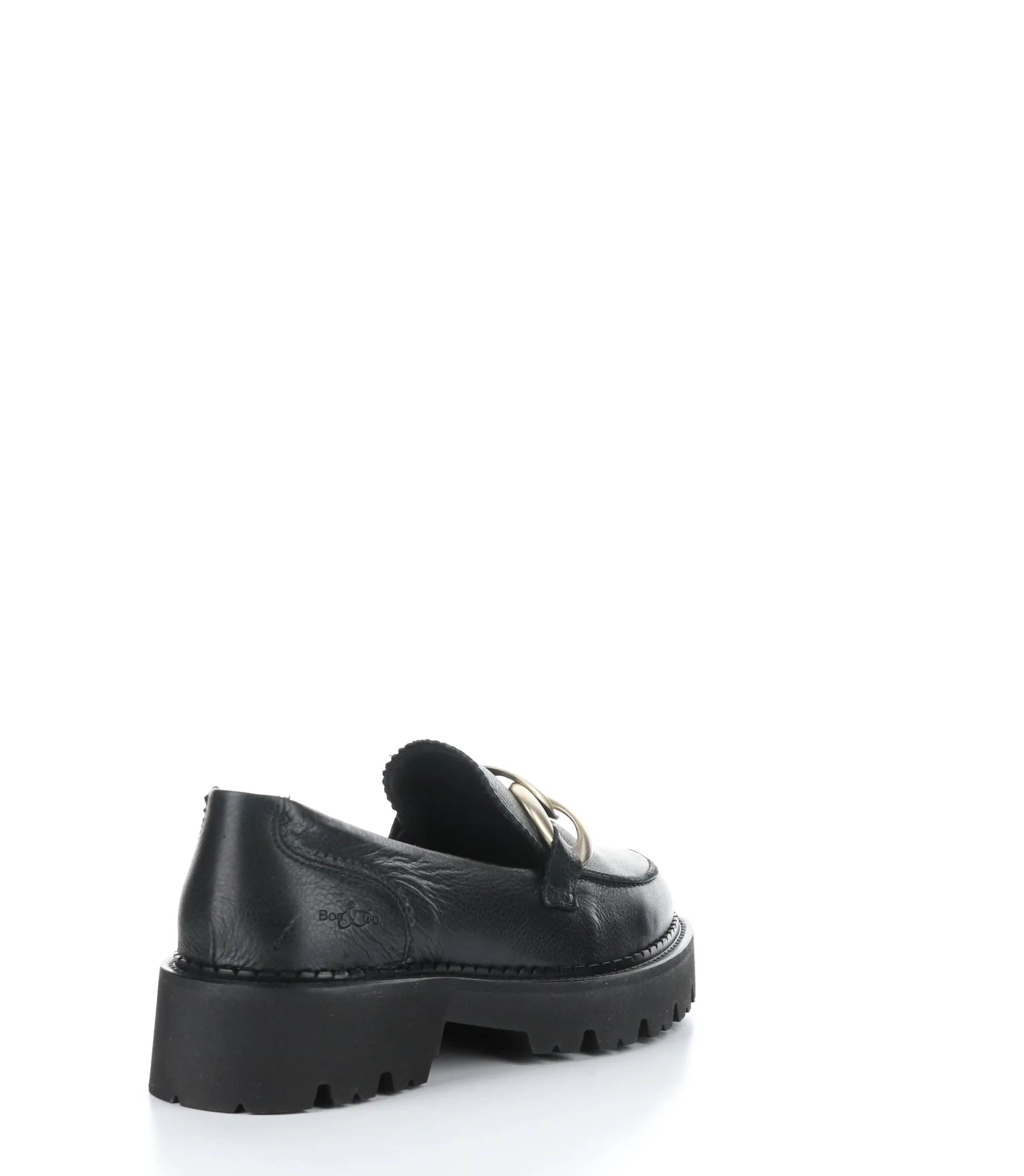 BASSE 001 Black Feel Leather Slip-on Shoes