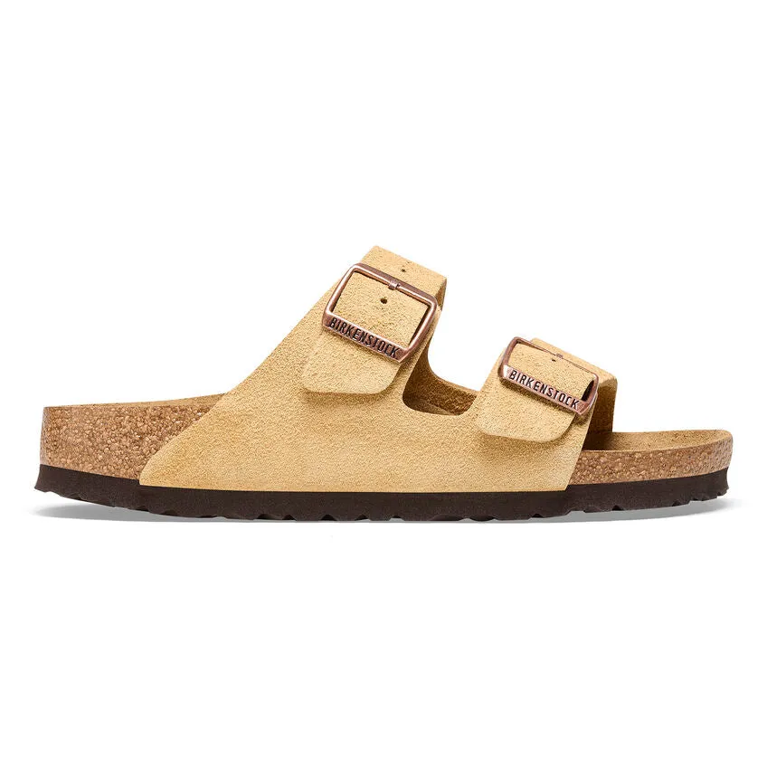 'Birkenstock' Women's Arizona Suede Leather Sandal - Latte Cream