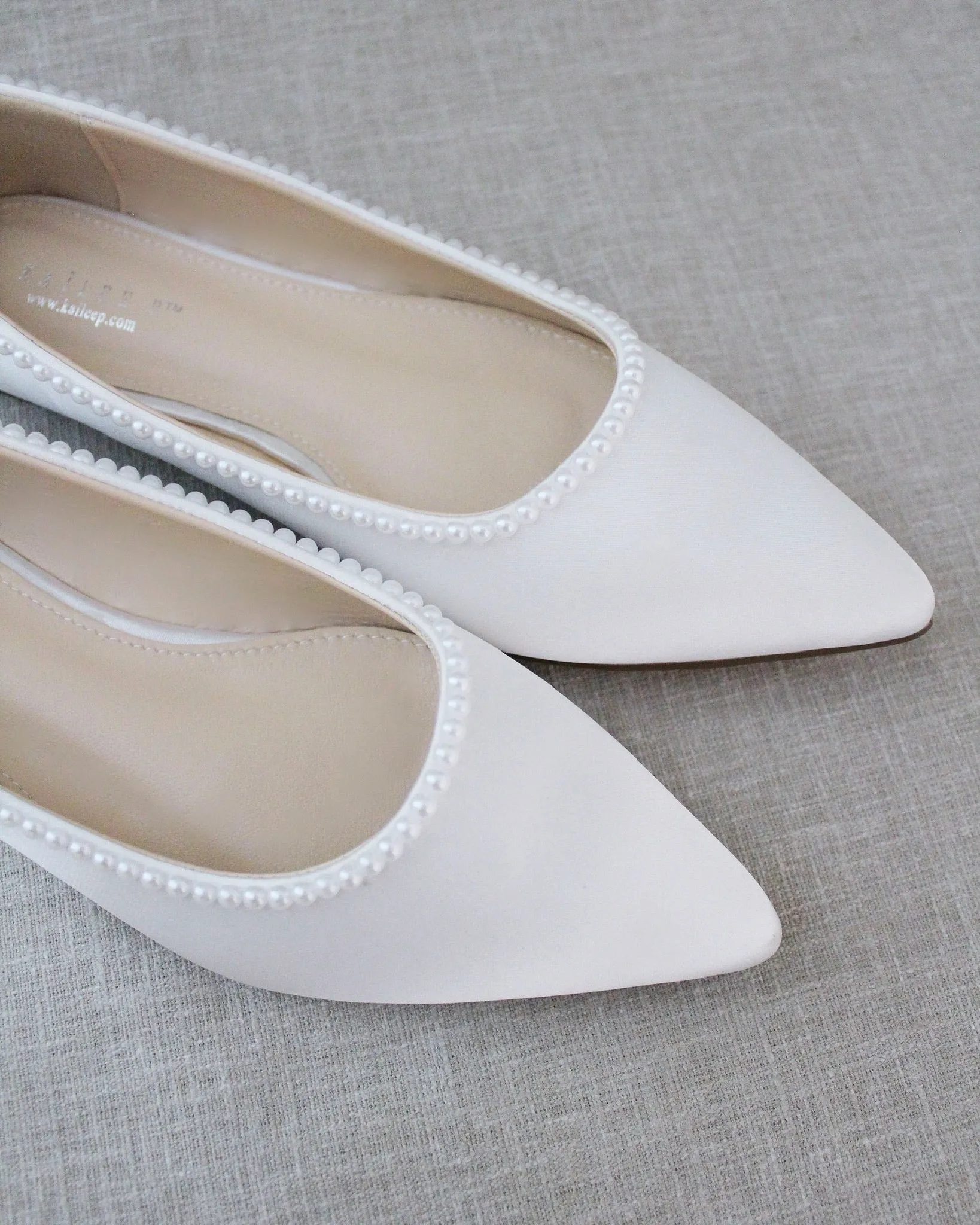 Bridal Flats with Mini Pearls