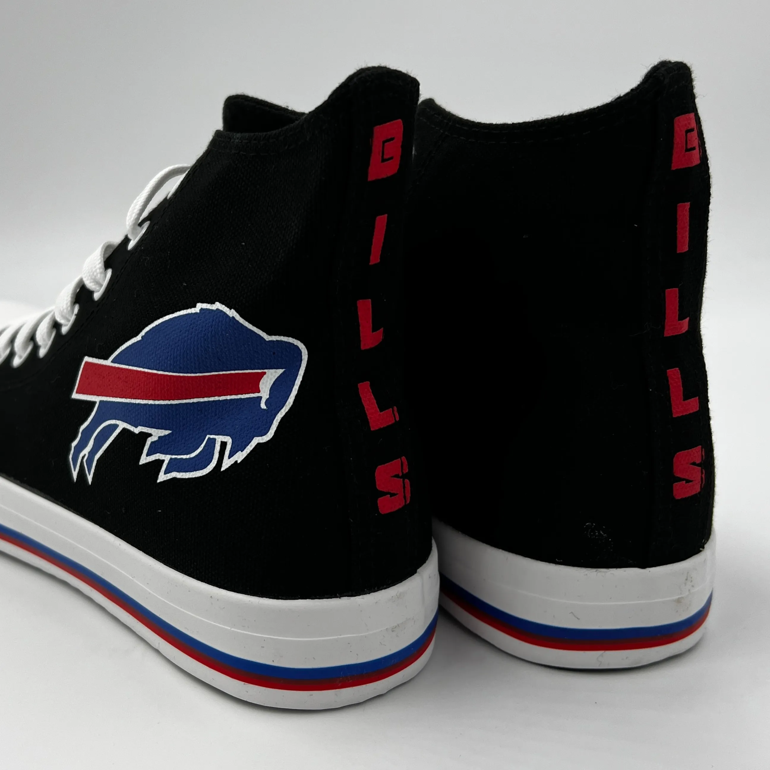 Buffalo Bills Black Canvas Hightop Sneakers