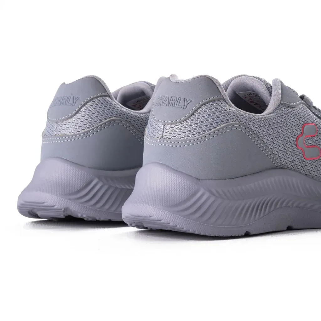 Optimized Title: CHARLY Womens Grey and Silver Sneakers - Stylish & Comfortable Footwear for Everyday Wear (Model 1059229-GRYSLV)