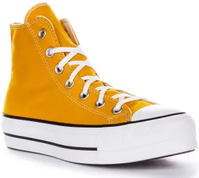 Converse All Star Lift Hi A06506C In Yellow For Women