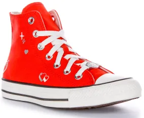 Converse All Star Y2K Heart A09117C In Red For Women