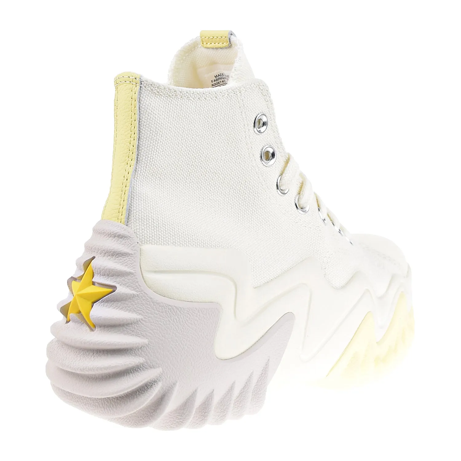 Optimized Title: Converse Run Star Motion Hi Mens Sneakers in Amarillo and Egret Colorway