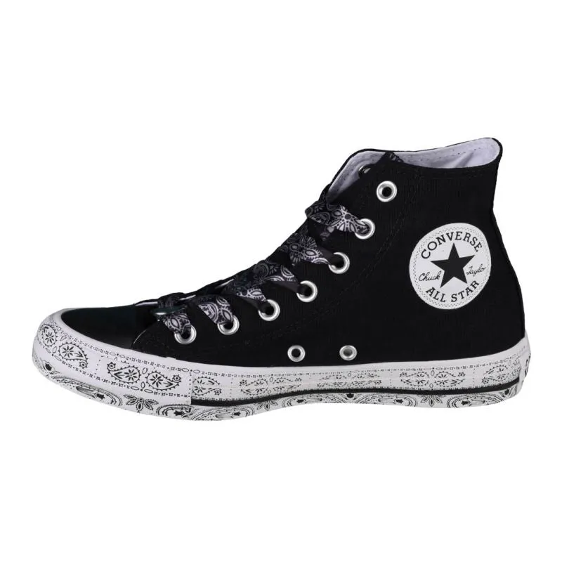 Converse Womens X Miley Cyrus Chuck Taylor Hi All Star Shoes - Black