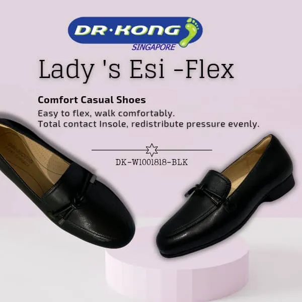 DR.KONG WOMEN COMFORT FLAT SHOES DK-W1001818-BLK(RP : $189)