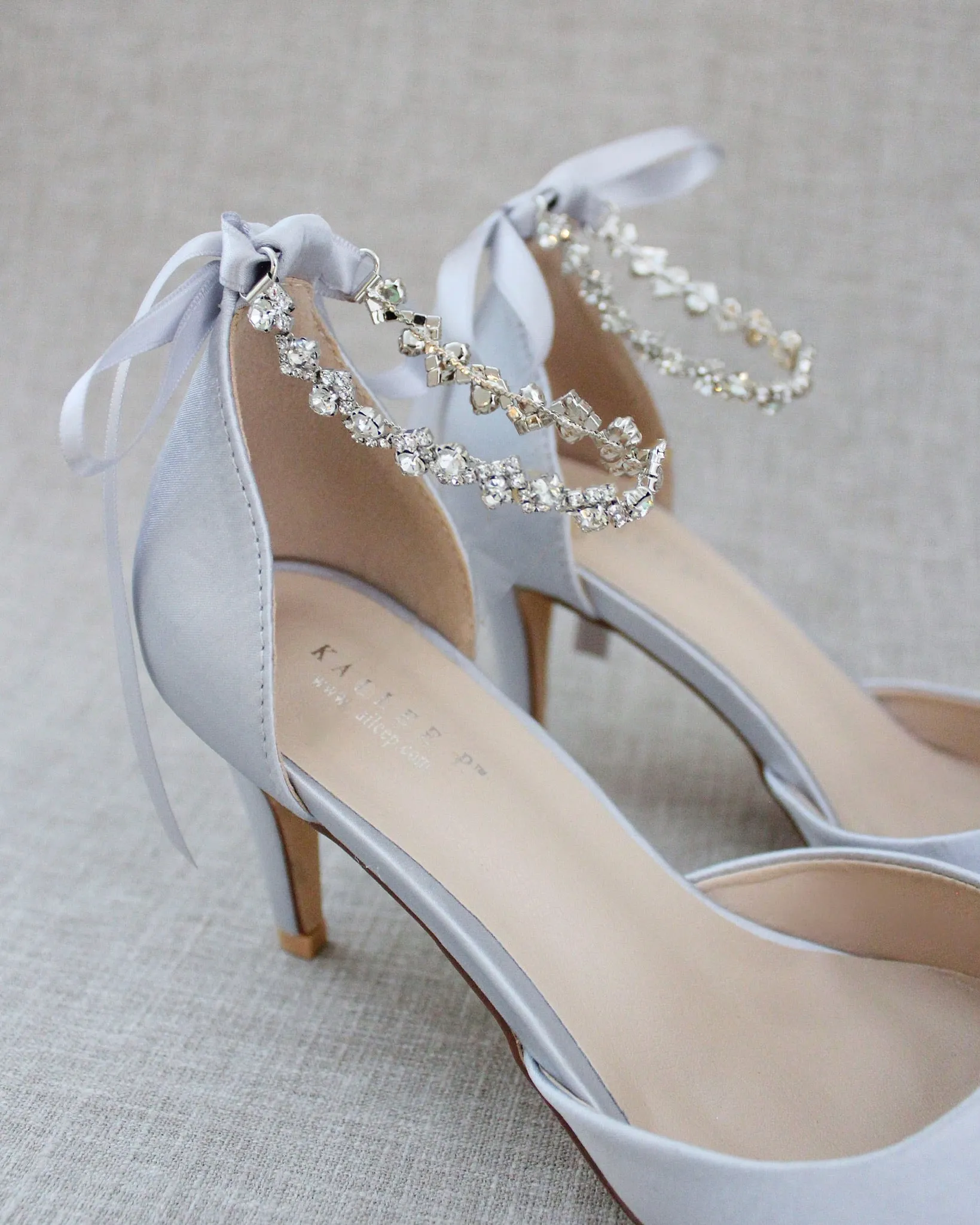 Evening Pumps with Amaryllis Crystal Strap