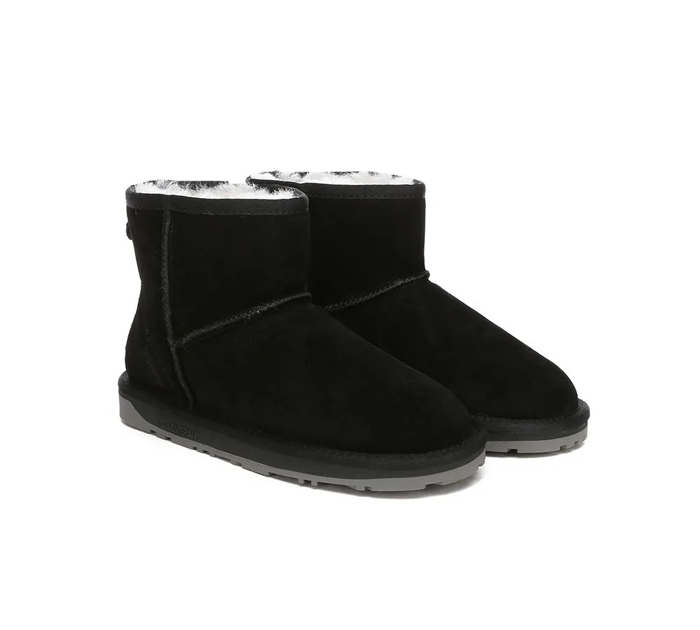 EVERAU UGG Sheepskin Wool Ankle Boots Mini Classic Suede