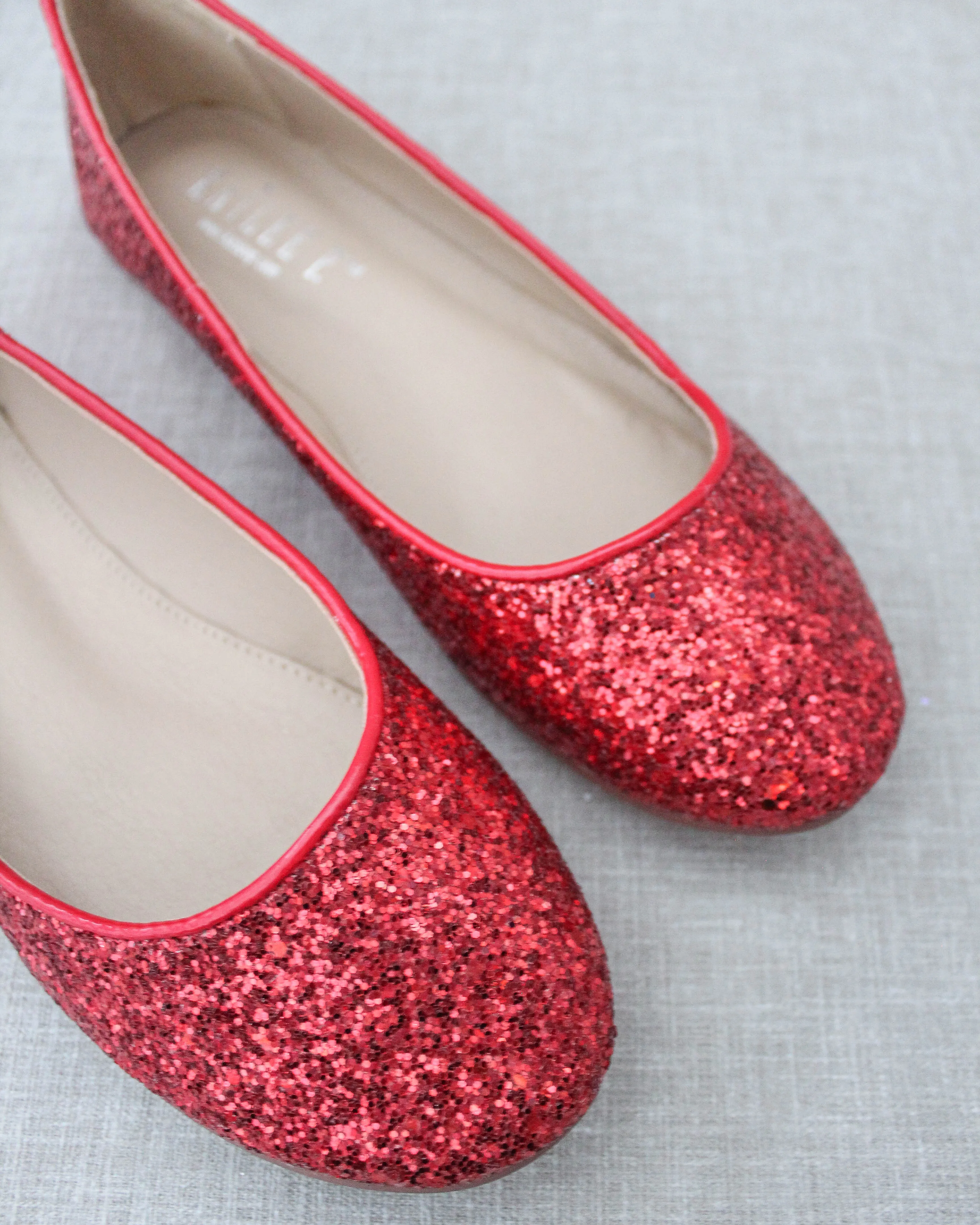 Glitter Round Toe Evening Flats