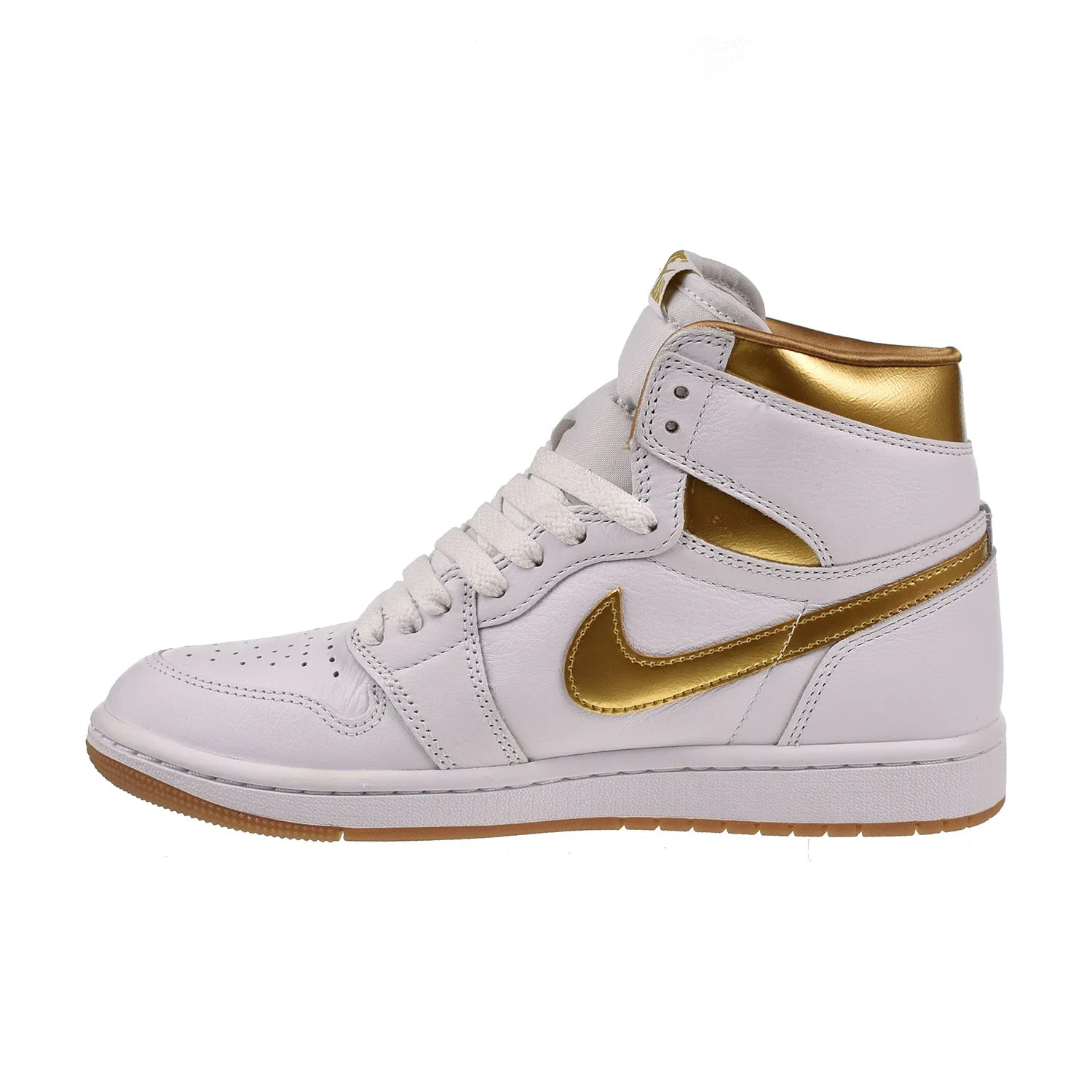 Jordan 1 Retro High OG Women's Shoes White-Metallic Gold