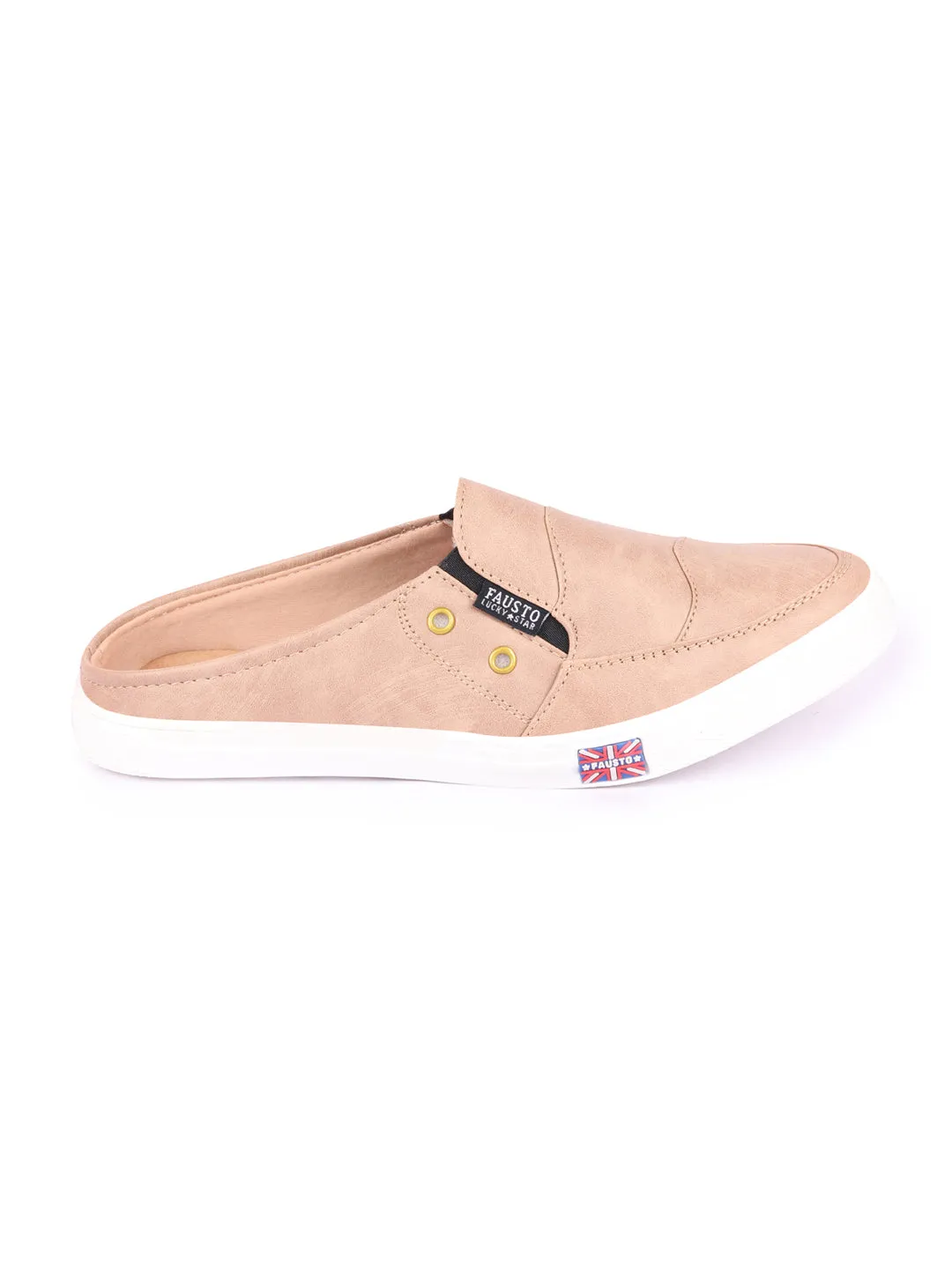 Men Beige Casual Slip-On Shoes