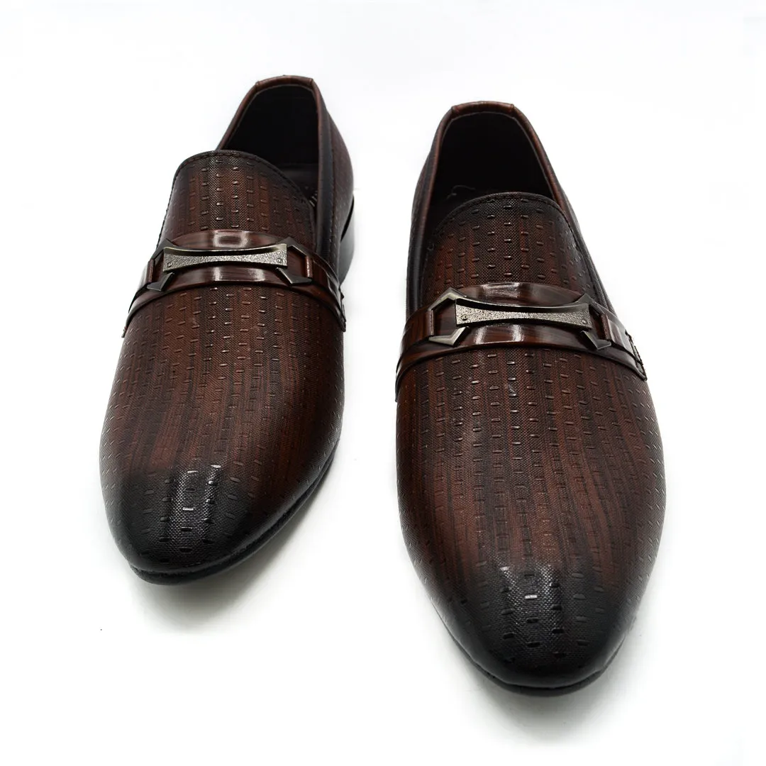 Men Brown Imported PU Leather Shoes