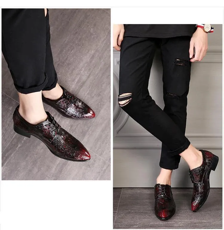 Men Crocodile Leather Shoes