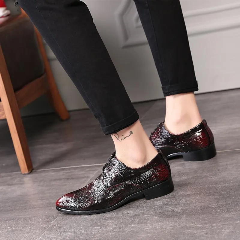 Men Crocodile Leather Shoes