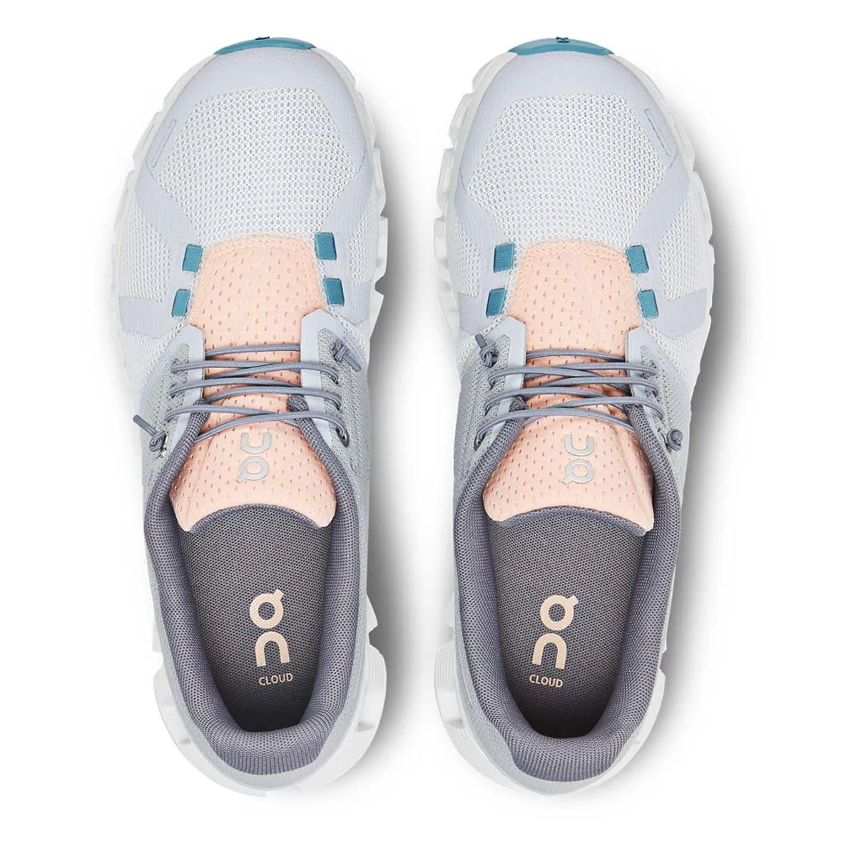 'On Running' Women's Cloud 5 Push - Glacier / Undyed White