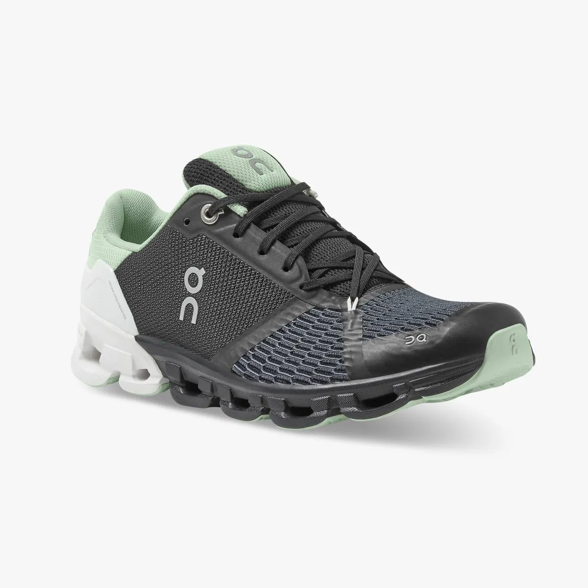 'On Running' Women's Cloudflyer - Black / White (Wide)