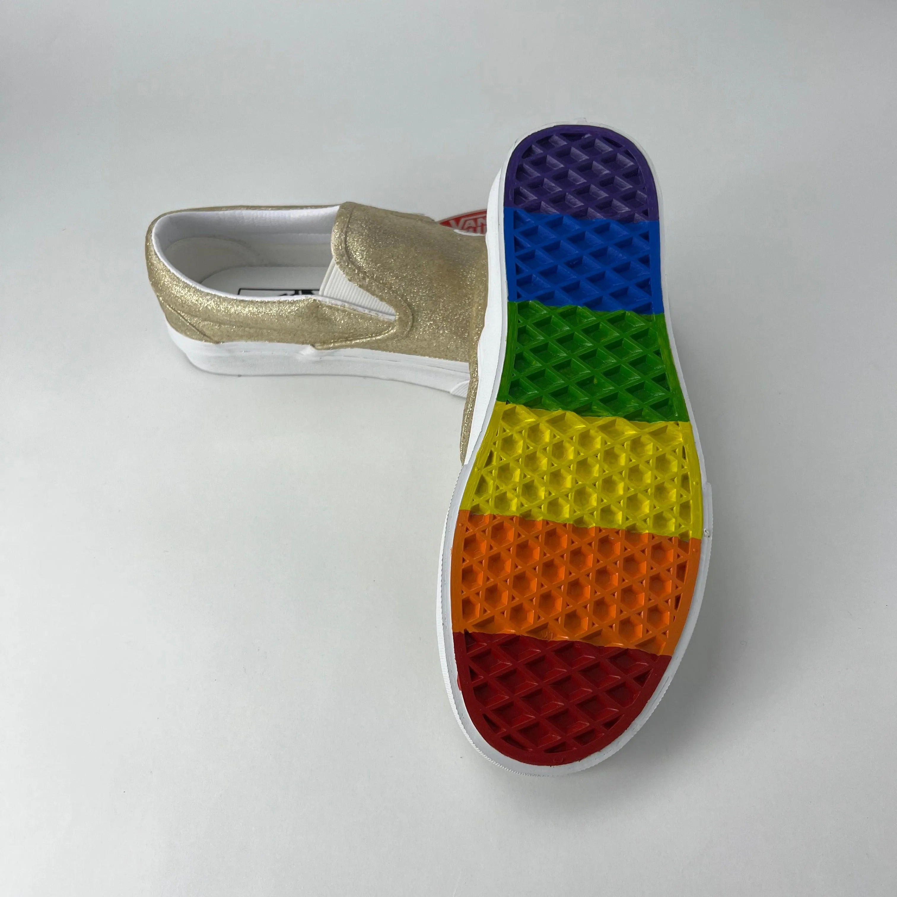 Rainbow Bottom Vans