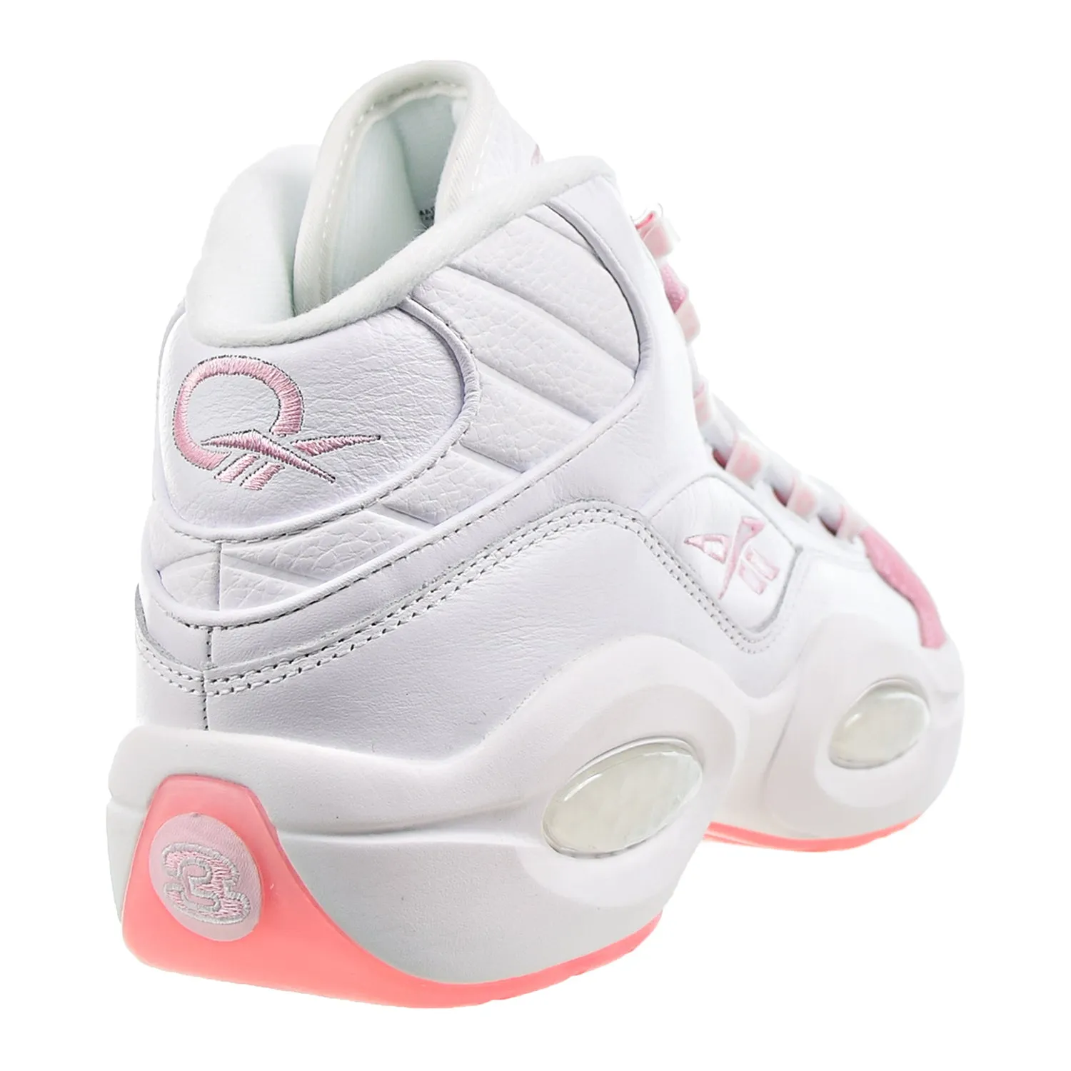 Reebok Question Mid Basketball Men's Shoes Footwear White-Pink Glow