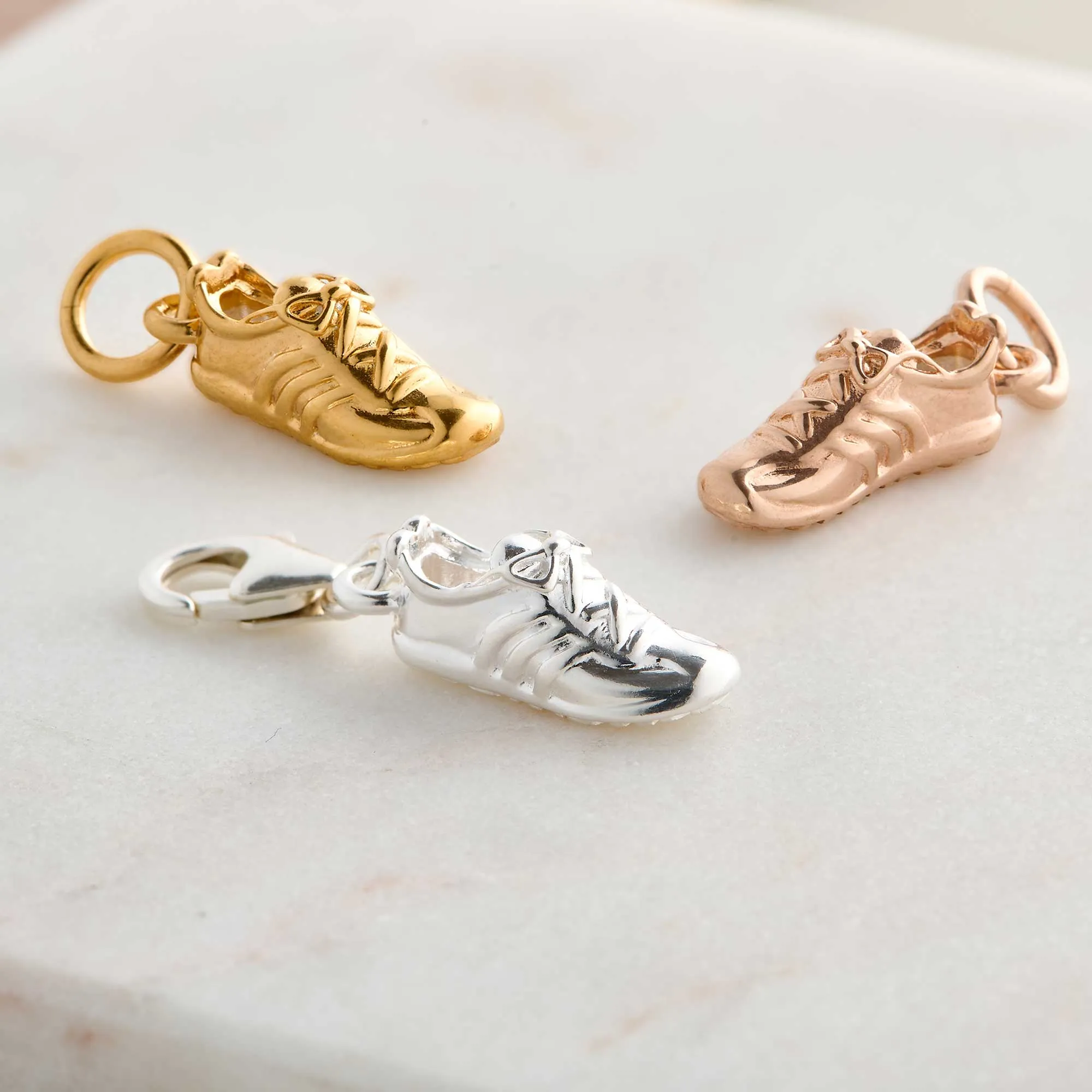 Running Shoe Silver Charm