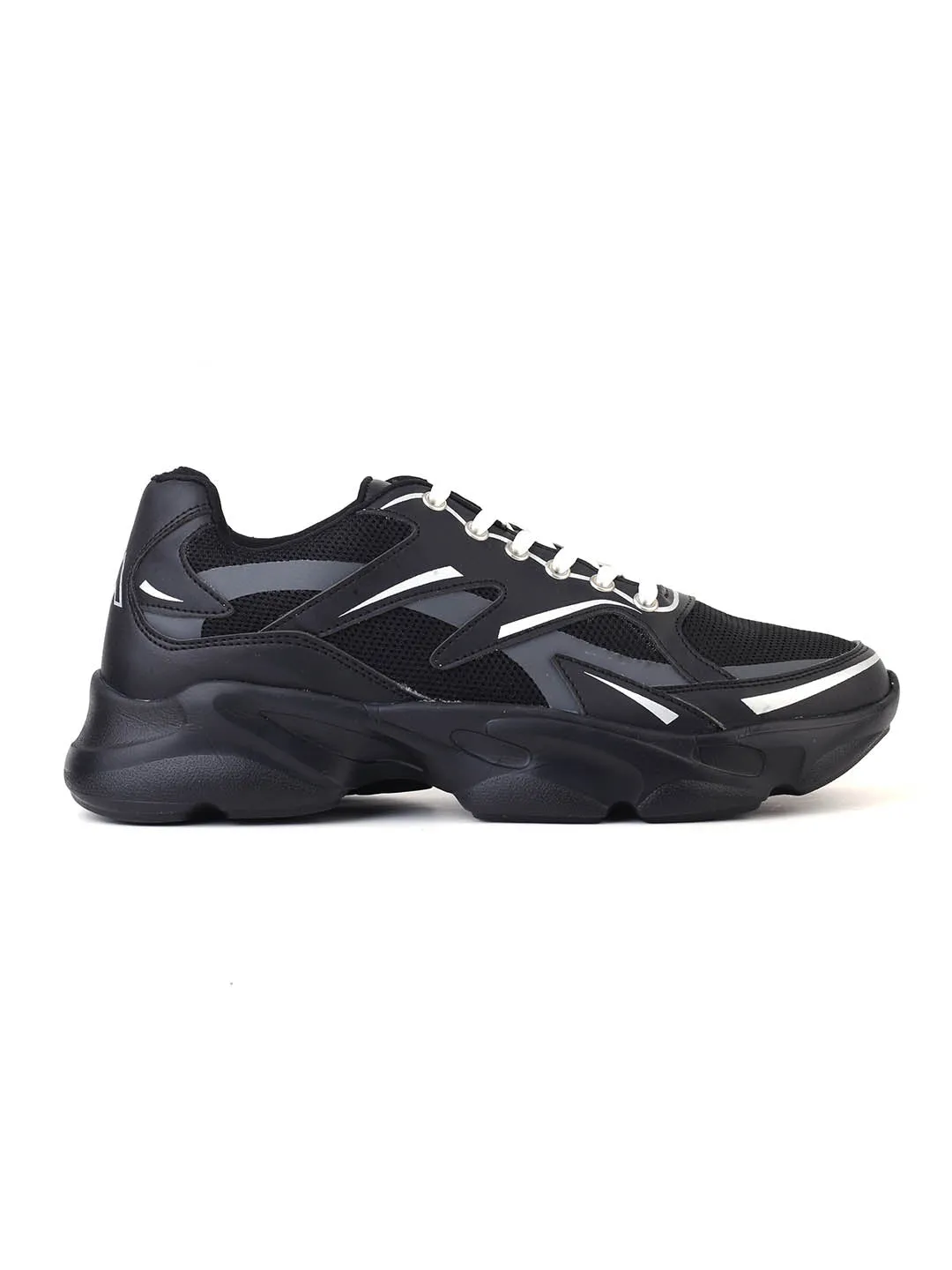 Alberto Torresi Black Laceup Sports Shoes