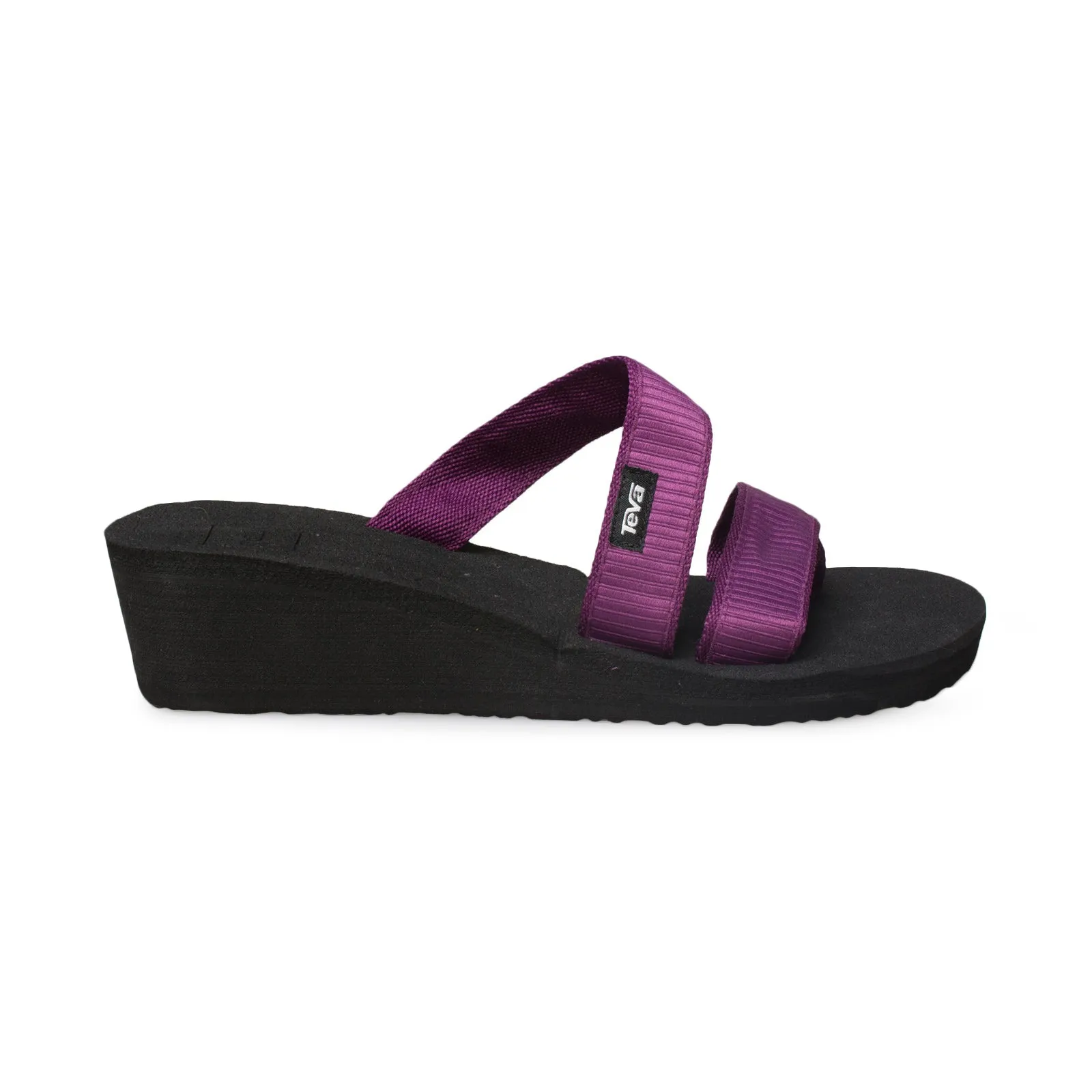 Teva Mush Mandalyn Wedge Loma Livy Dark Purple Sandals - Women's