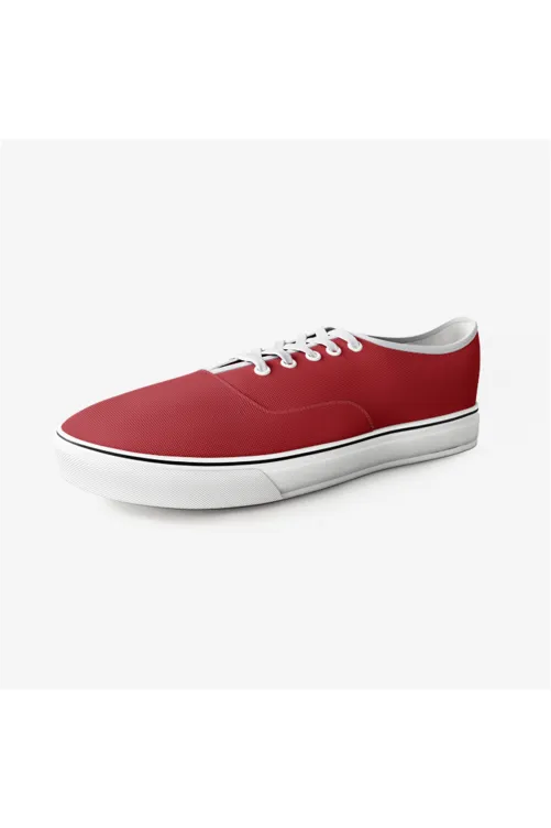 Tomato Red Unisex Canvas Shoes