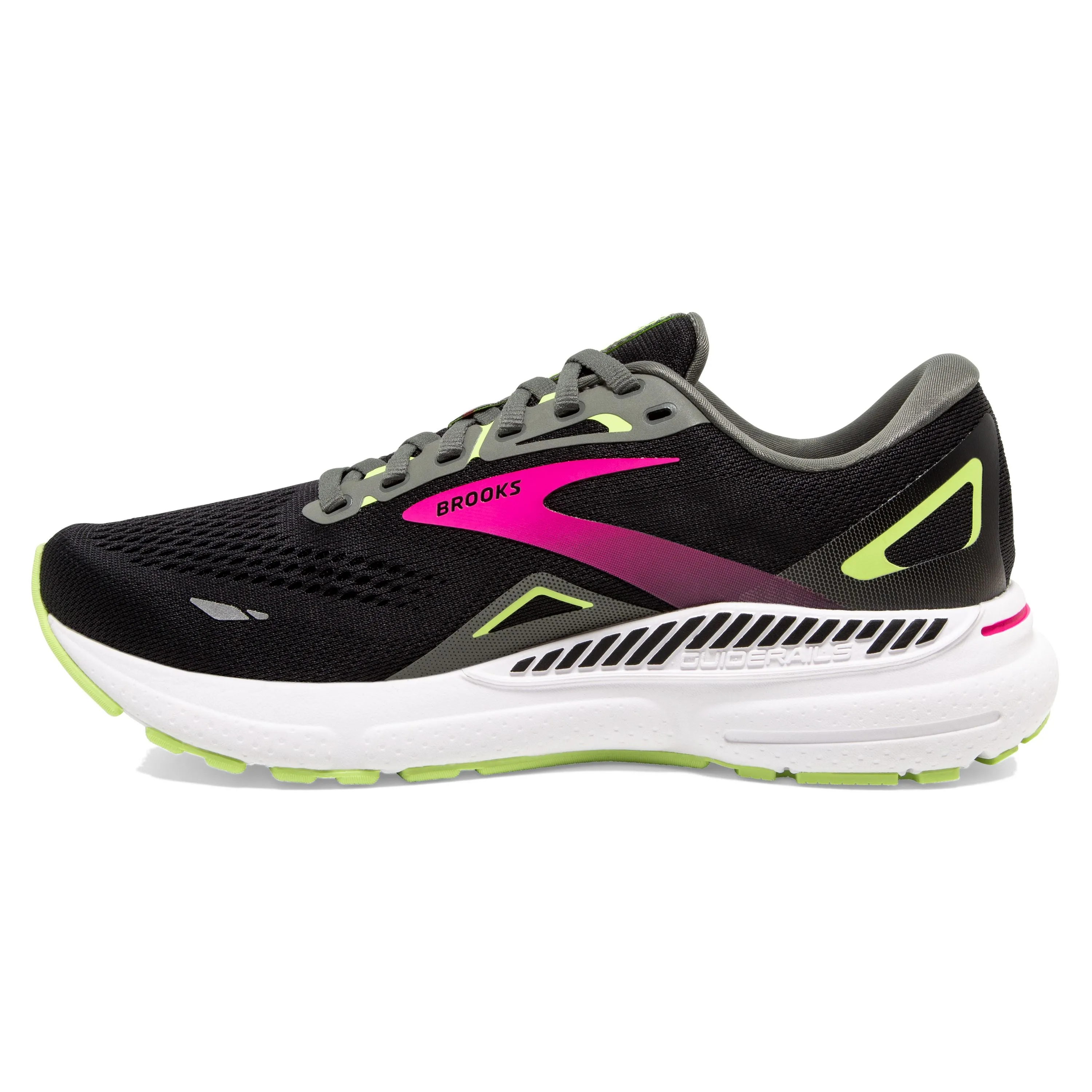 W Brooks Adrenaline GTS 23 Black/Gunmetal/Sharp Green