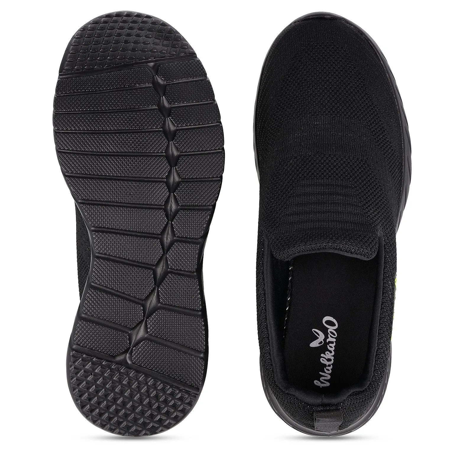 Walkaroo Belly Shoes for Men- XS9750 Black