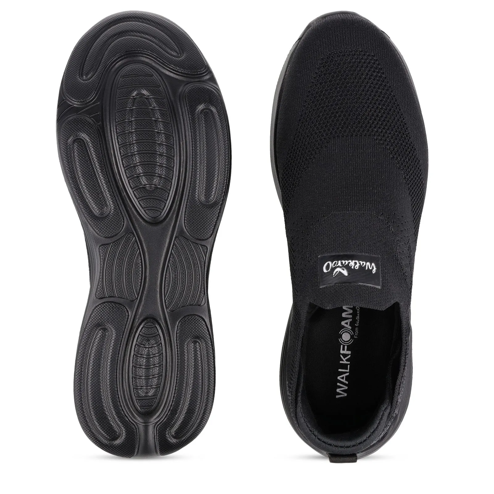 Walkaroo Men Pull-on Belly Shoes - WS9539 Black