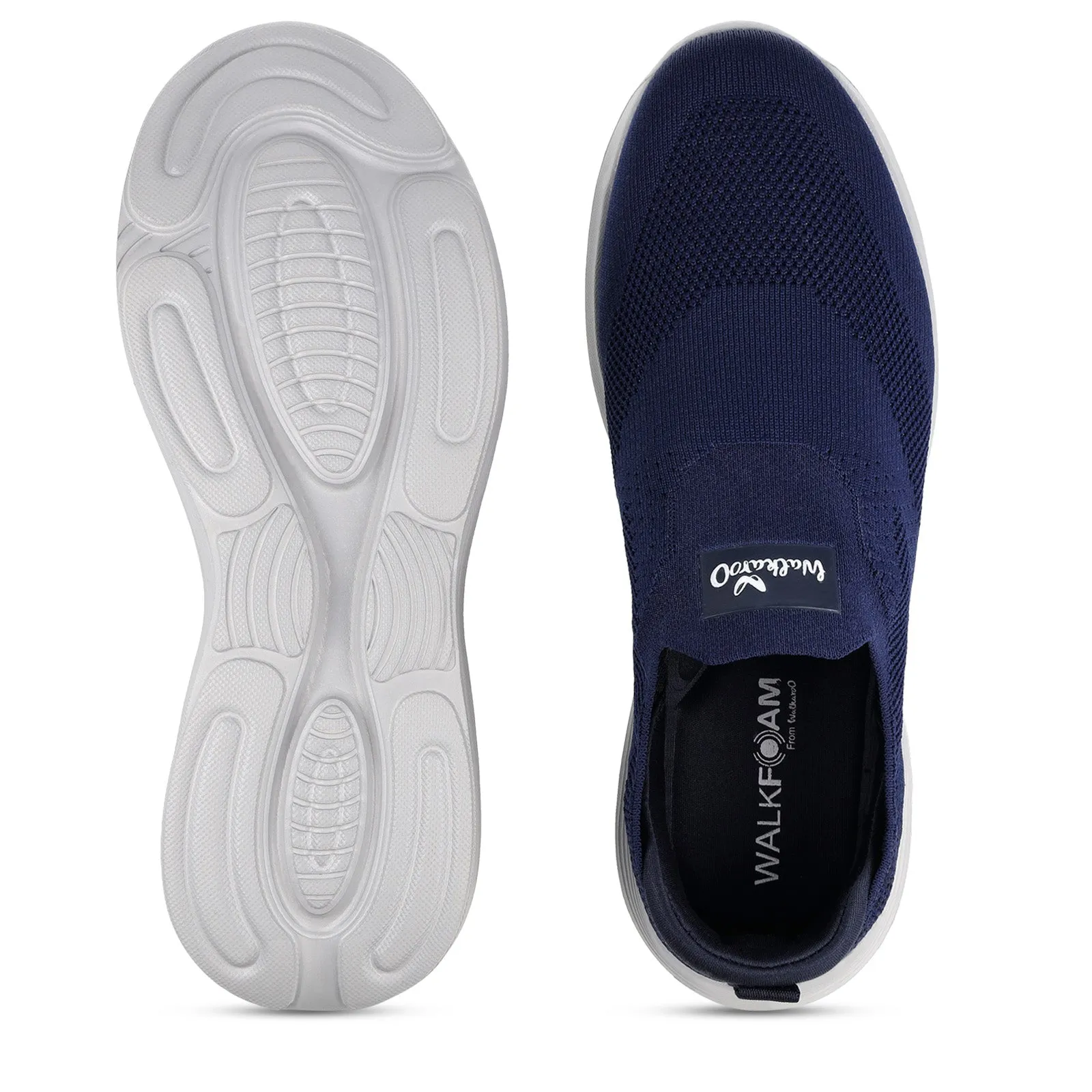 Walkaroo Men Pull-on Belly Shoes - WS9539 Navy Blue