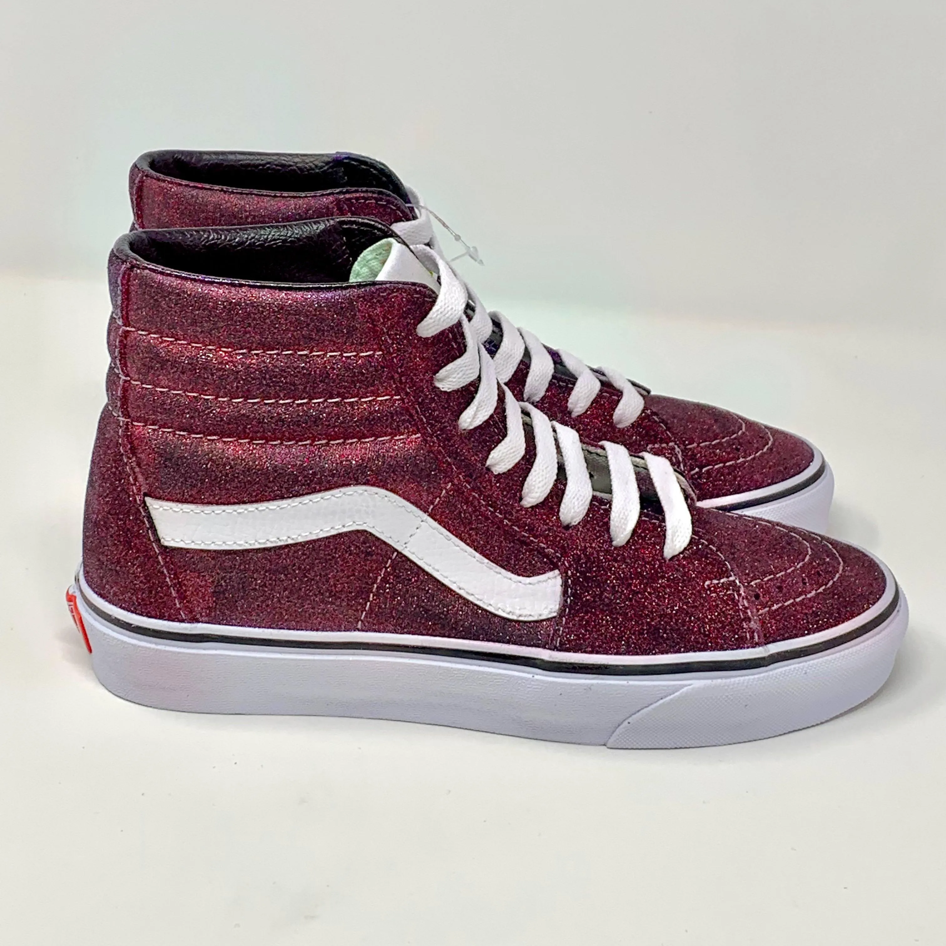 Wine Glitter SK8-Hi Vans