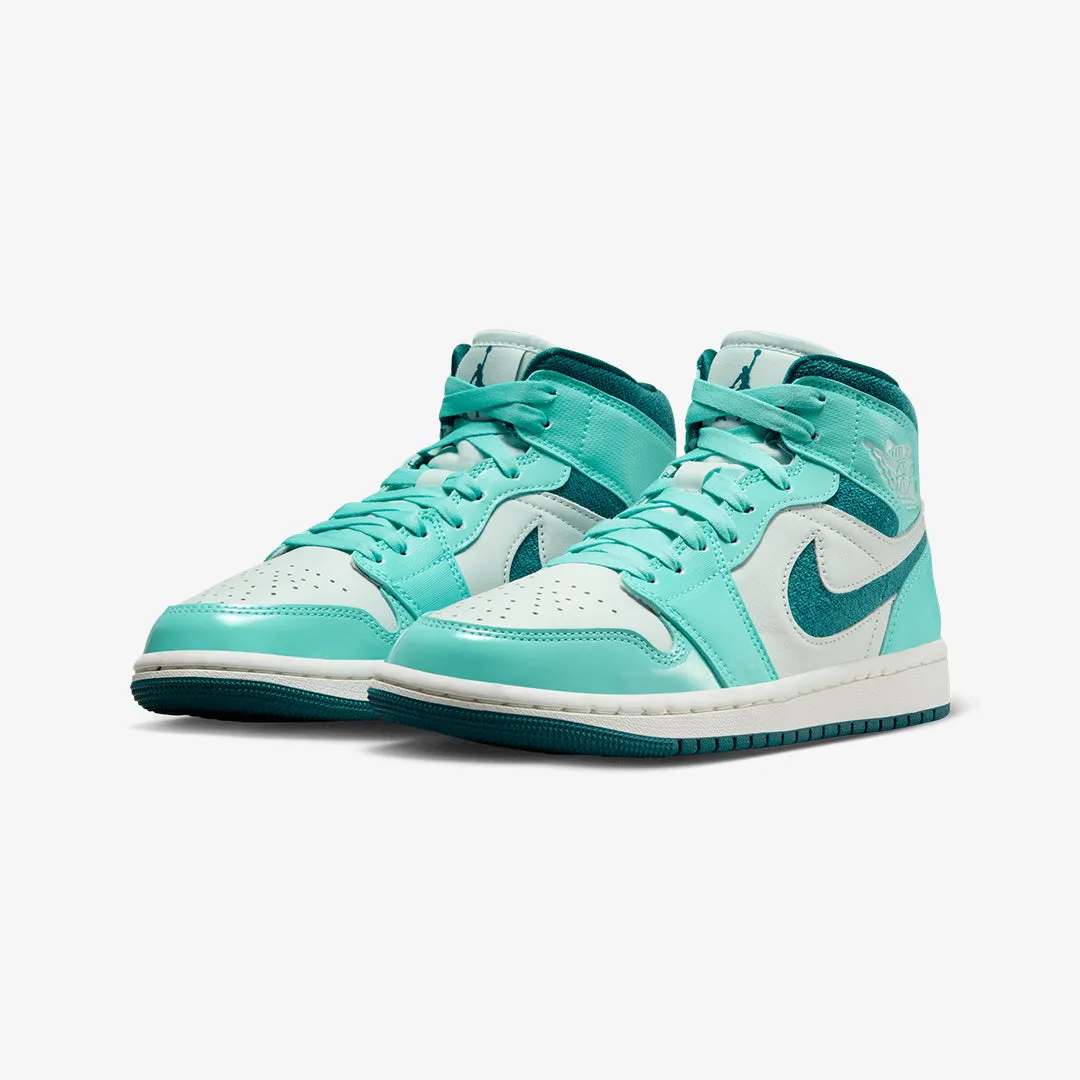 WMN'S AIR JORDAN 1 MID SE 'BLEACHED TURQ/SKY J TEAL-BARELY GREEN'