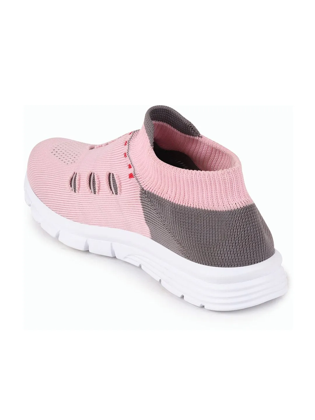 Women Pink Sports Slip-On Walking Shoes