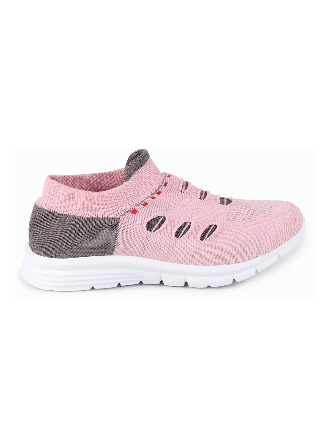 Women Pink Sports Slip-On Walking Shoes