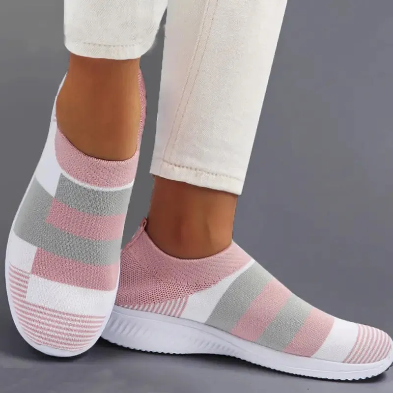 Women Vulcanized Shoes Sneakers Summer Ladies Trainers Knitted Sock Shoes