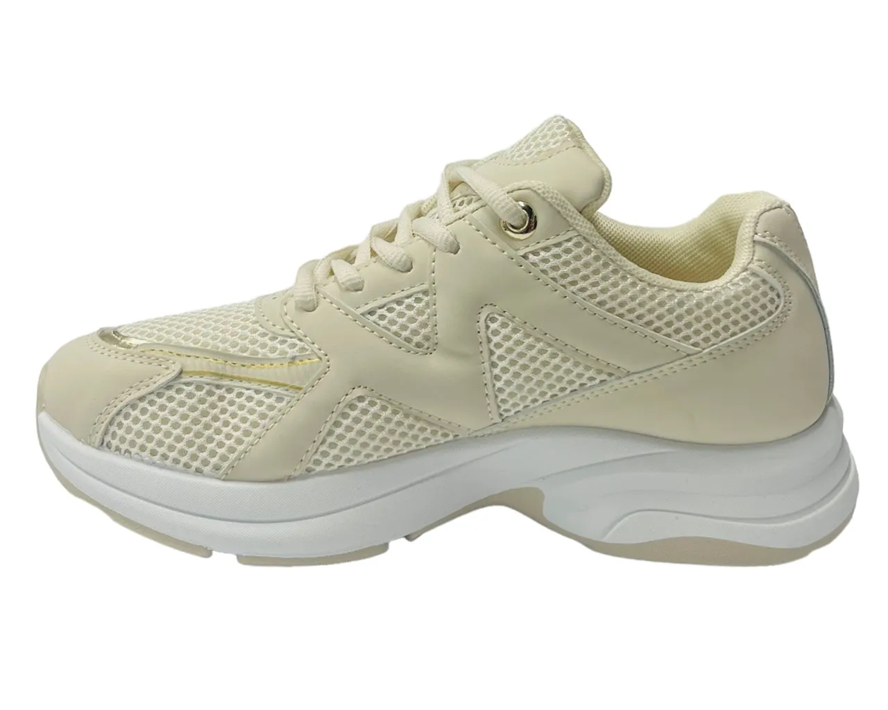 Women's Chunky Sole Mesh Lace Up Trainers